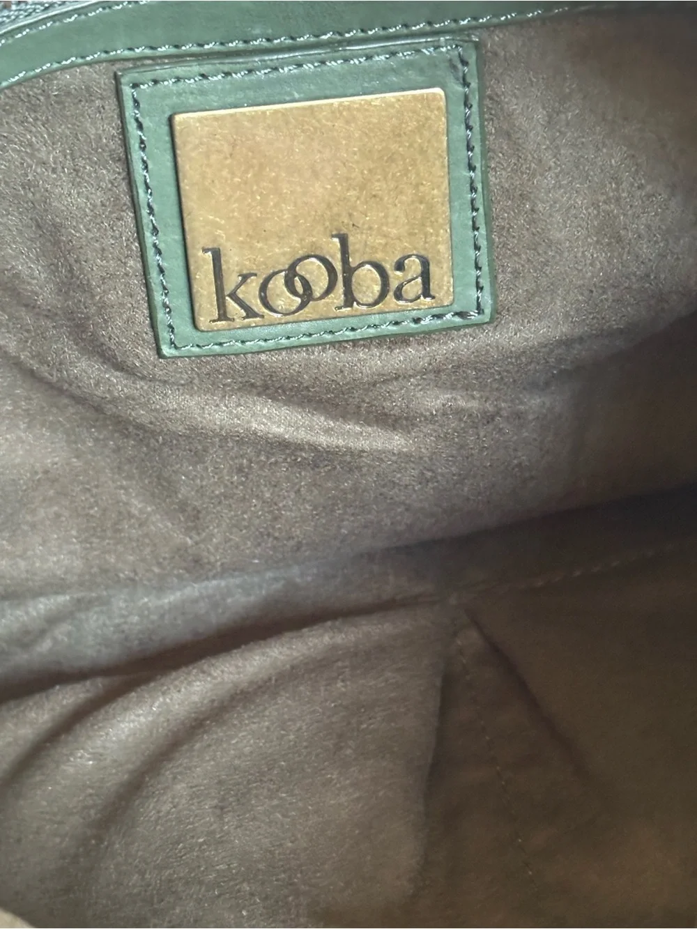 Kooba Green Leather Studded Hobo Shoulder Bag Y2K NWOT Boho Luxe